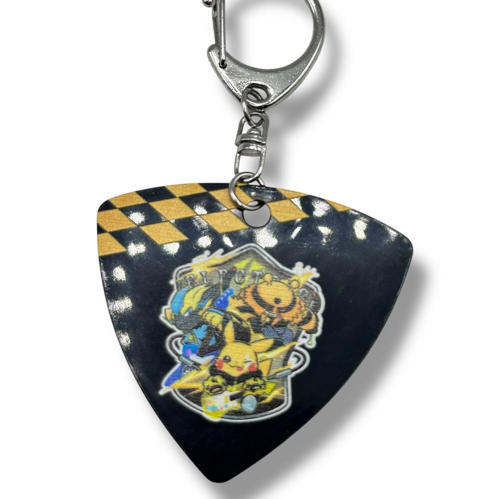 Pokemon Band Fes Fest Guitar Pick Keychain - Pokecenter Japan Electric Type